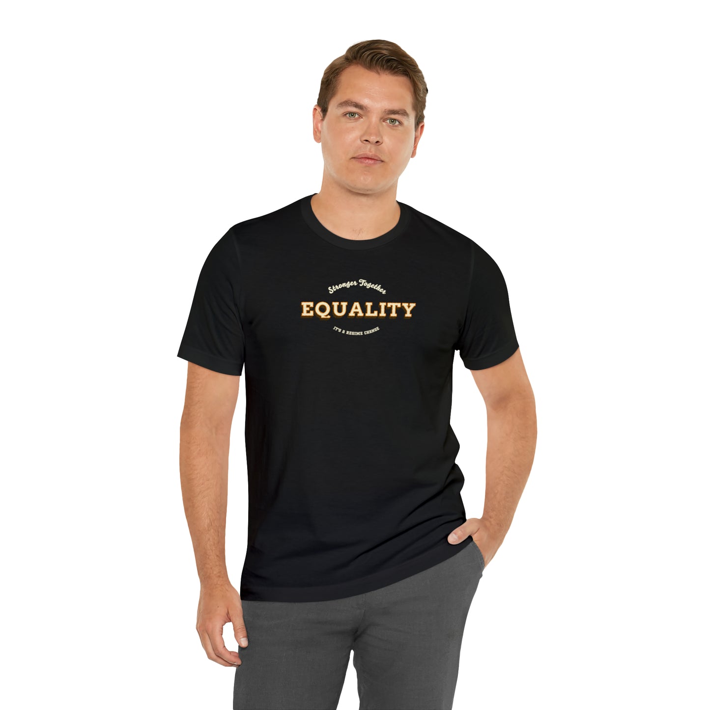 Vintage Equality Crew Neck Unisex Crew Neck T-Shirt (S-3XL)