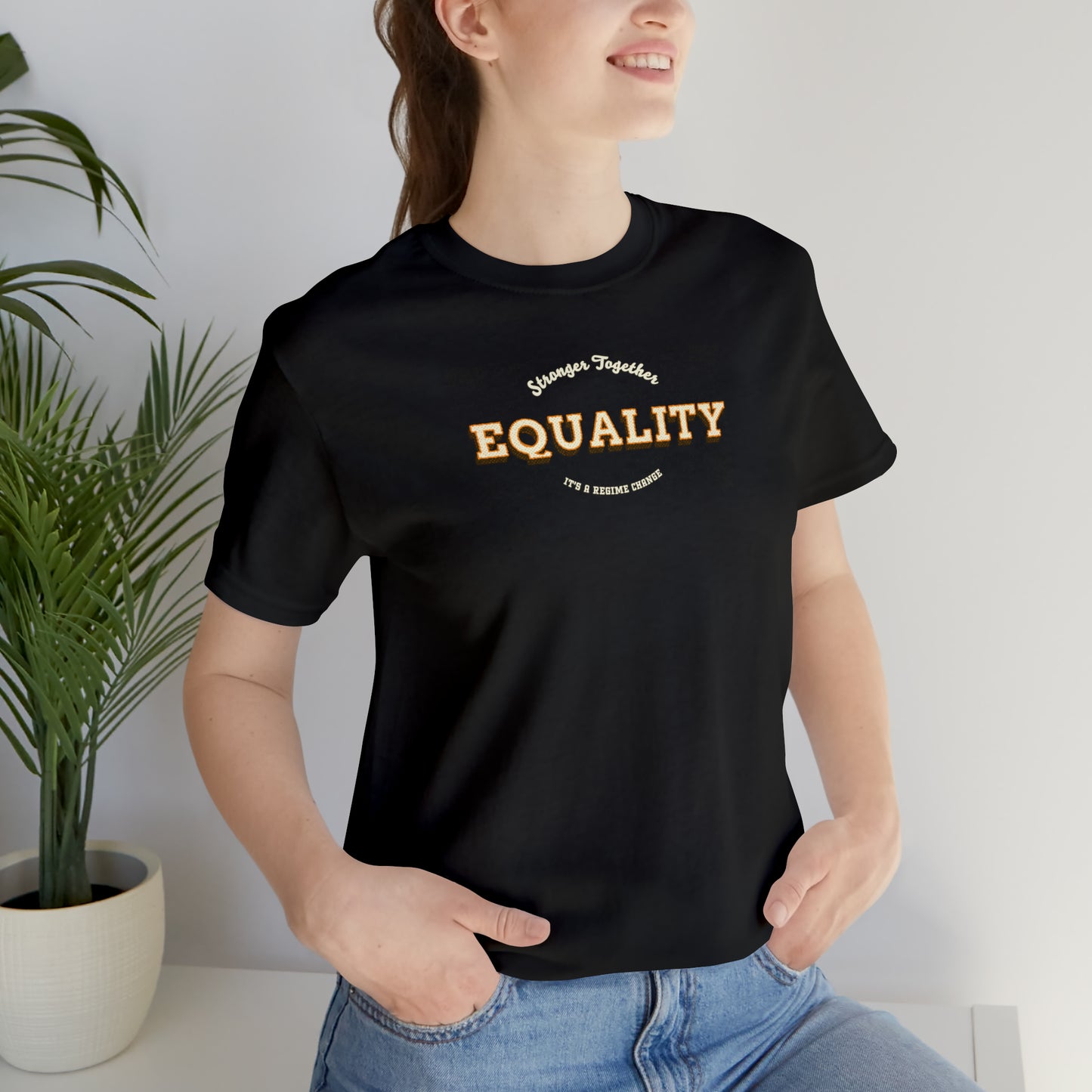 Vintage Equality Crew Neck Unisex Crew Neck T-Shirt (S-3XL)