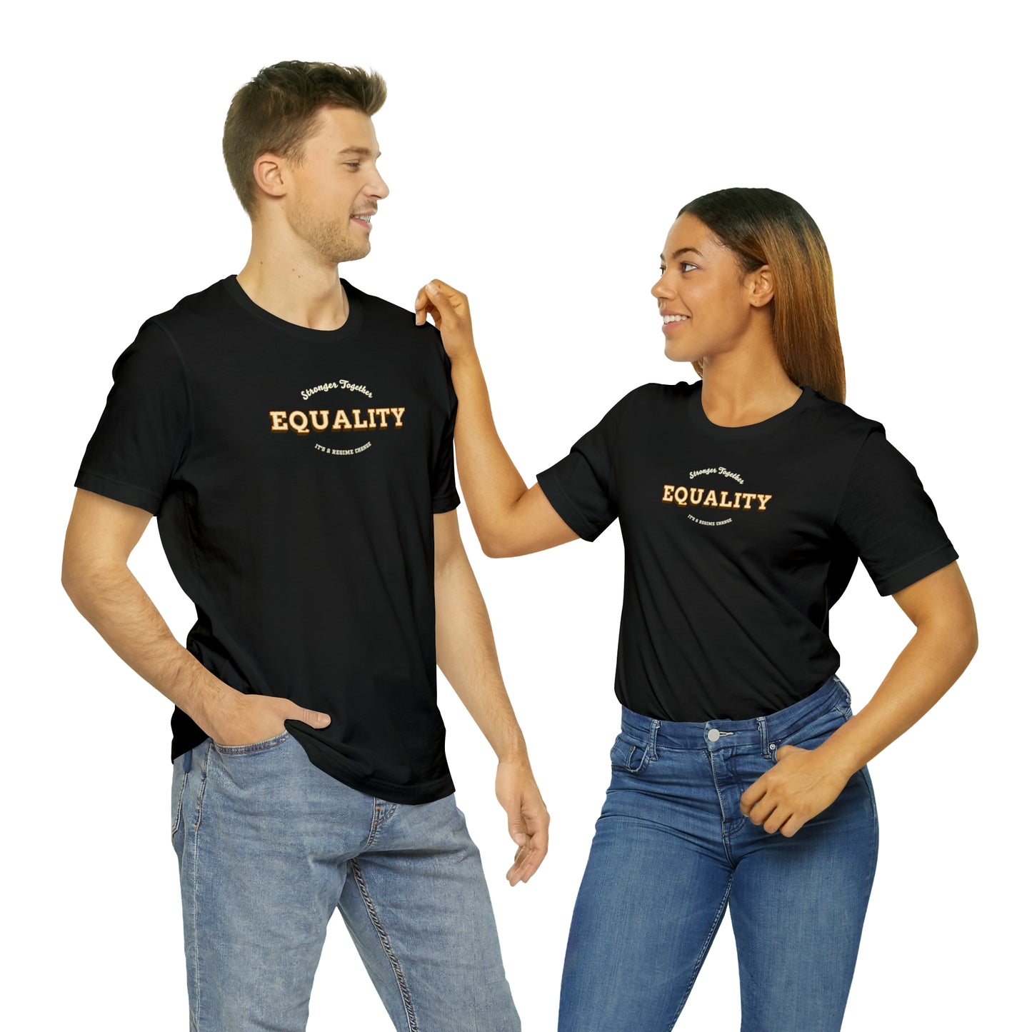 Vintage Equality Crew Neck Unisex Crew Neck T-Shirt (S-3XL)