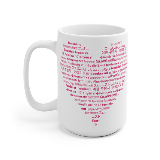 Feminist21 Heart White Ceramic Mug