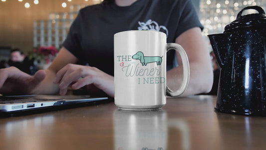 I Love Wieners Ceramic Mug 15oz