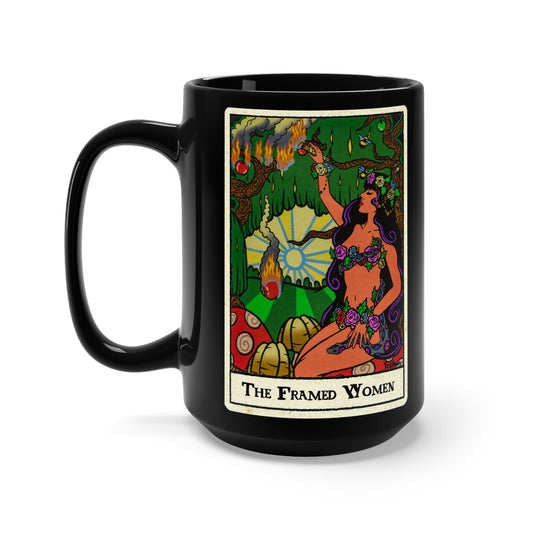 The Framed Woman Black Mug 15oz