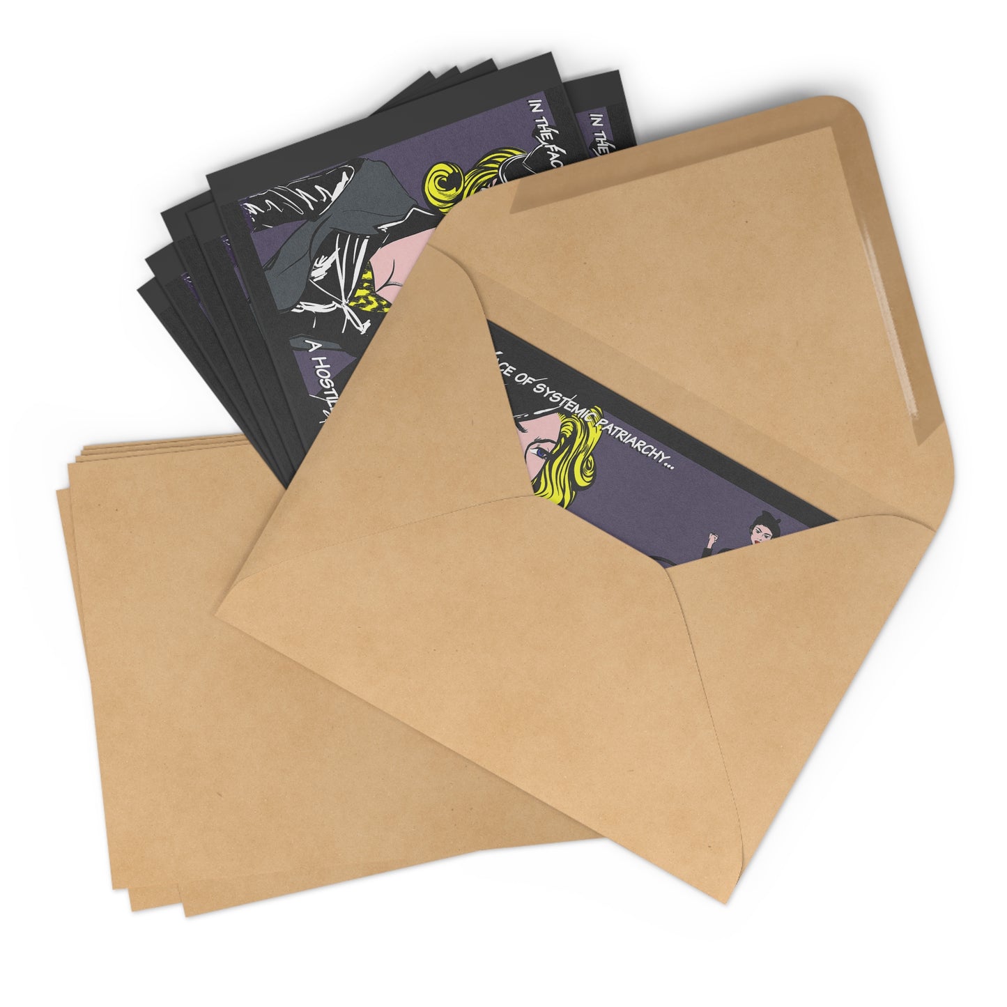 Hostile Take Over Postcards Set (7 Cards & 7 Envelopes)