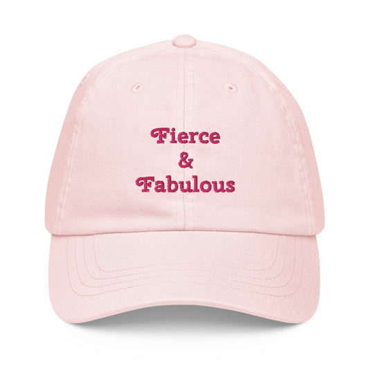 "Fierce & Fabulous"- Pastel Baseball Hat