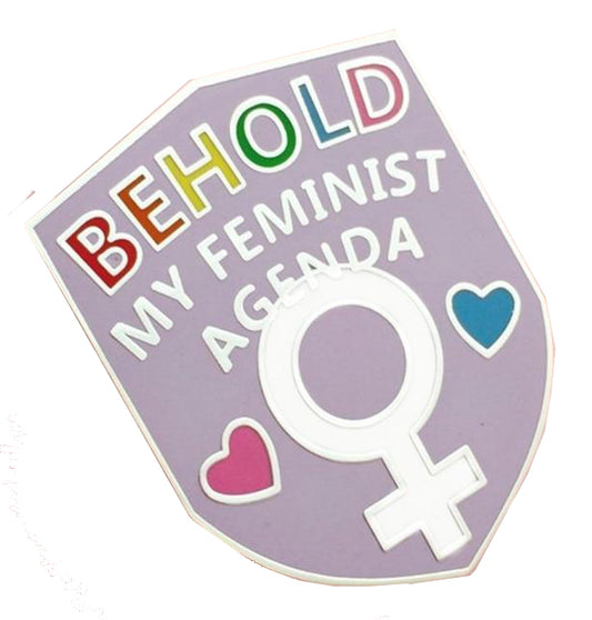 "Behold My Feminist Agenda" Enamel Lapel Pin