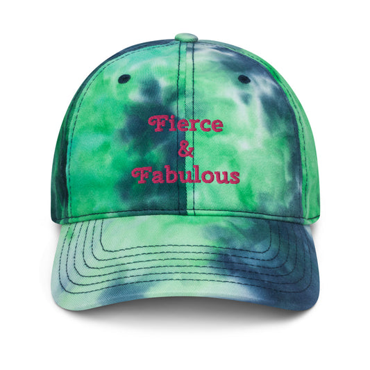 "Fierce & Fabulous" Tie-dye Baseball Cap